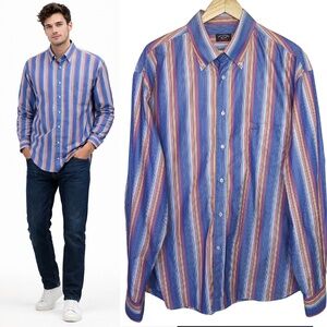 Paul  & Shark Yachting Men’s Striped Multi-colour Long Sleeve Shirt